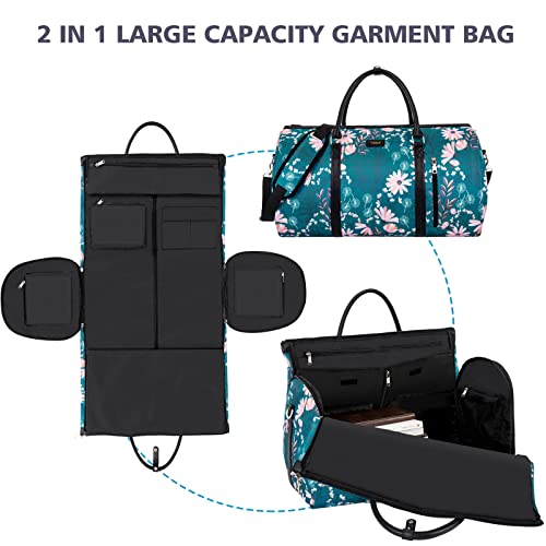TIBES Garment Bag for Travel Convertible Carry On Garment Bag Large Travel Duffel Bags for Women 2 in 1 Hanging Suitcase Suit Travel Bags for Women & Men 3pcs Set - Image 2