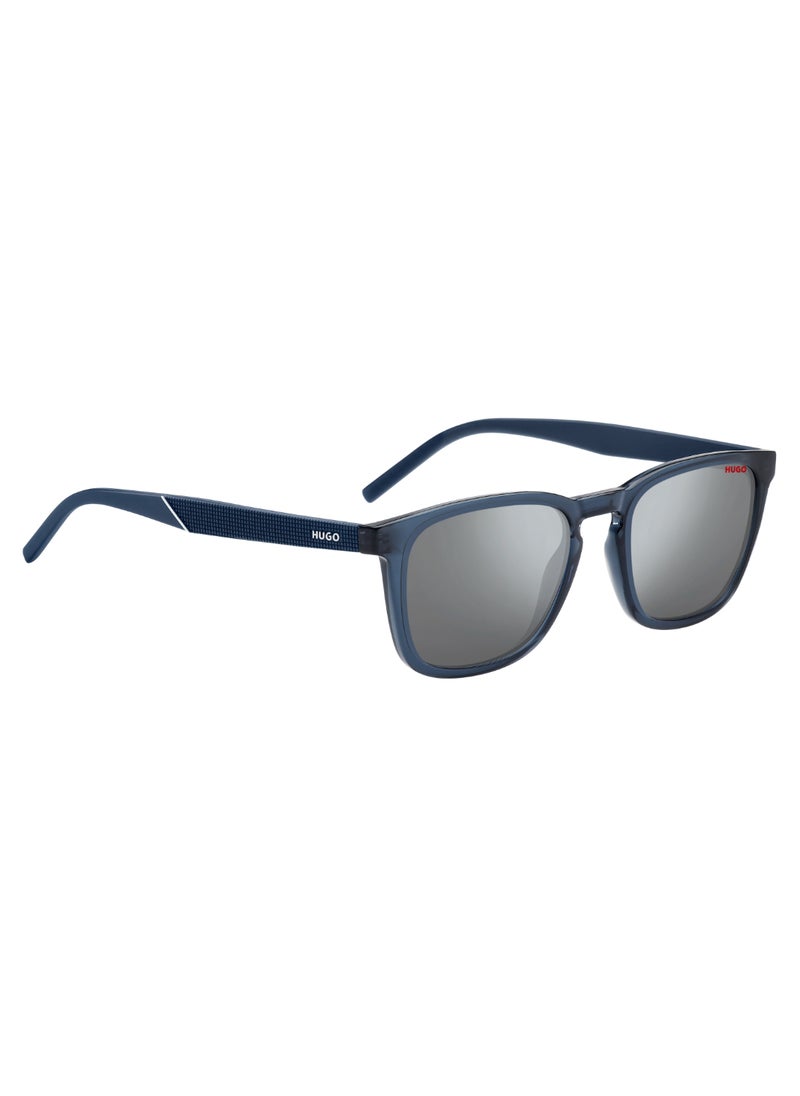 HUGO - Men's Uv Protection Rectangular Shape  Sunglasses Hg 1306/S Grey 42 - Lens Size: 42.1 Mm - Blue - Image 1
