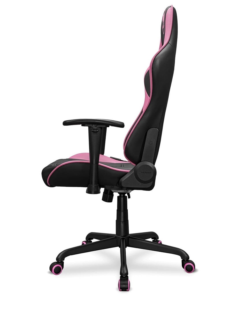 Cougar Armor Elite Eva Gaming Chair – Pink Ergonomic Reclining Chair with 2D Armrests, Head & Lumbar Support, Steel Frame & Premium PVC Leather - Image 4