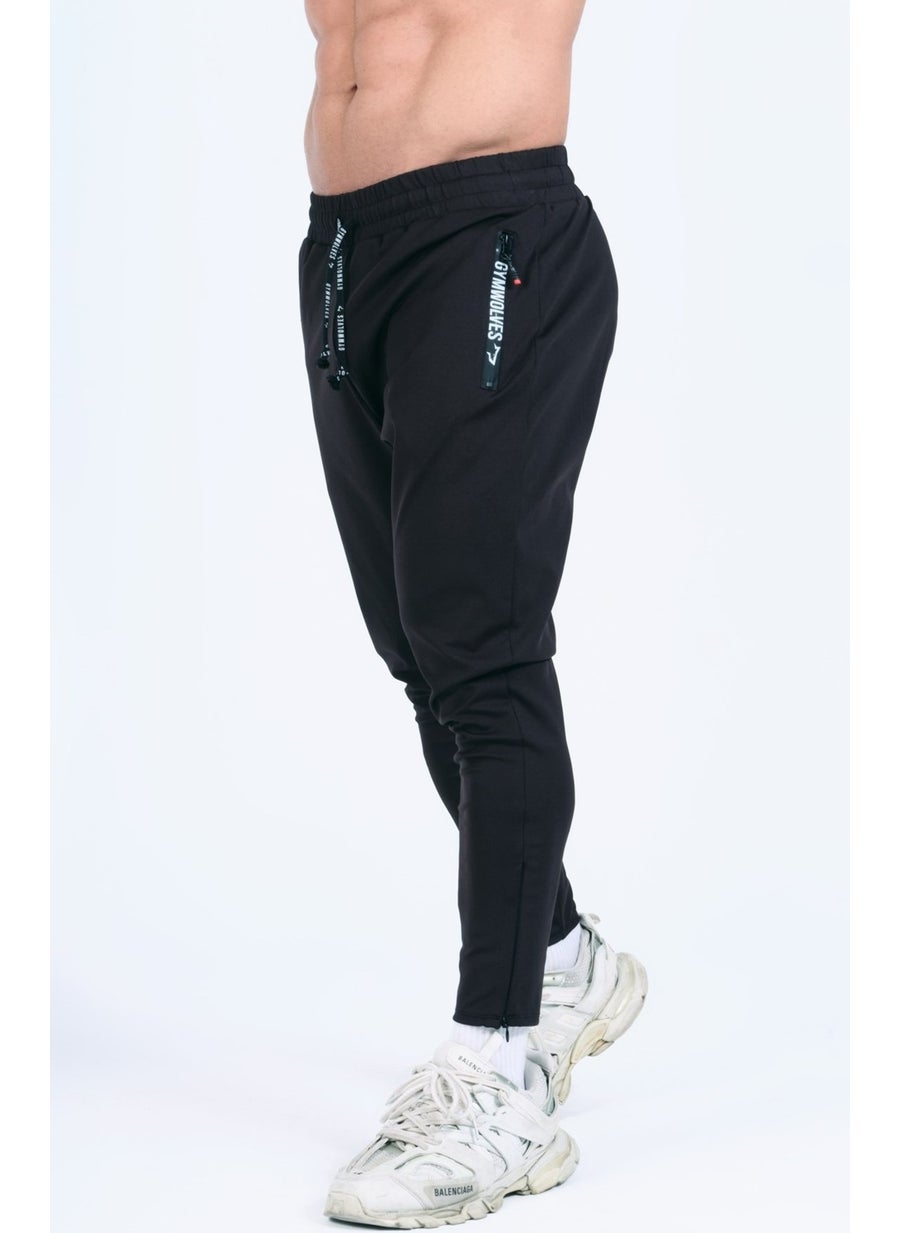 Gymwolves Men's Sports Tracksuit | Black | Workout Pant |  - Image 3