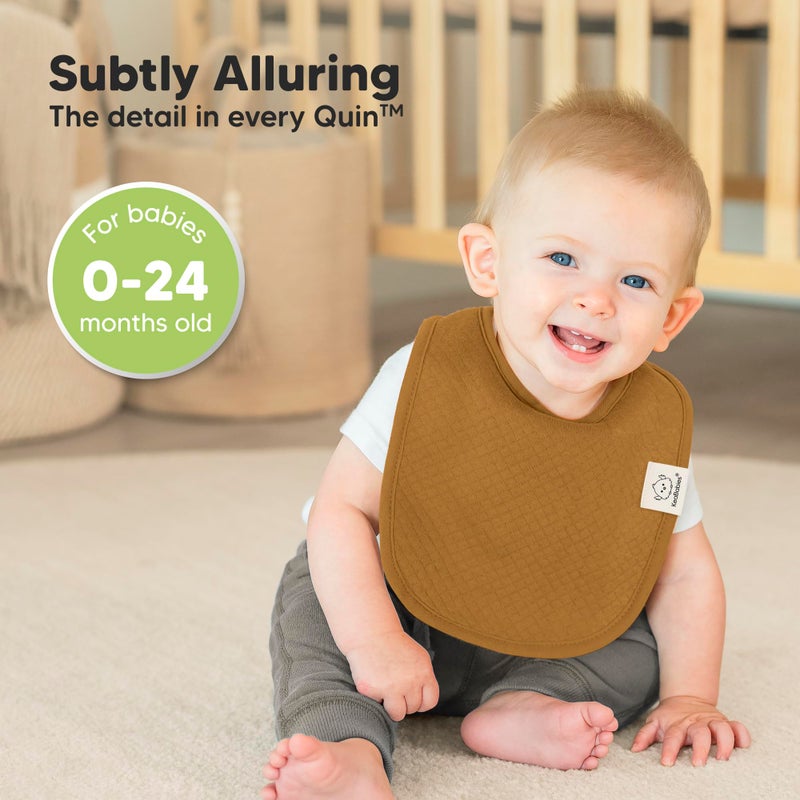 KeaBabies 8-Pack Organic Baby Bibs for Girls, Boys - Quilted Cotton Cloth Baby Drool Bibs for Drooling and Teething Toddler, Newborn, Infant, Soft & Super Absorbent (Eclipse) - Image 4