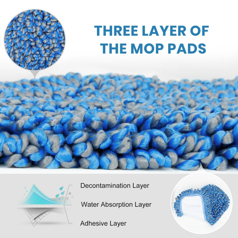 MAVRIZ Dust Mop for Hardwood Floor Washable Wet and Dry Mop with 58" Long Handle, 360Â° Rotating Microfiber Mop for Wood, Laminate, Tile Floor - Image 4