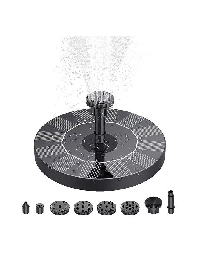 Generic 1W Solar Fountain Pump with 6 Nozzles Free Standing Water Pump Floating Fountain for Bird Bath Aquarium Pool Fish Tank Garden Samll Pond  - Image 4