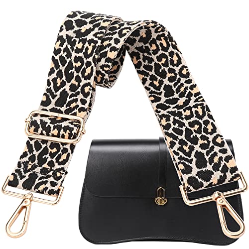 GINJKGO Purse Straps Replacement Crossbody - Bag Straps for Purses Changeable, Wide Crossbody Shoulder Strap for Women Guitar Style Pattern Ivory Leopard (Wide:2'''')Medium - Image 5