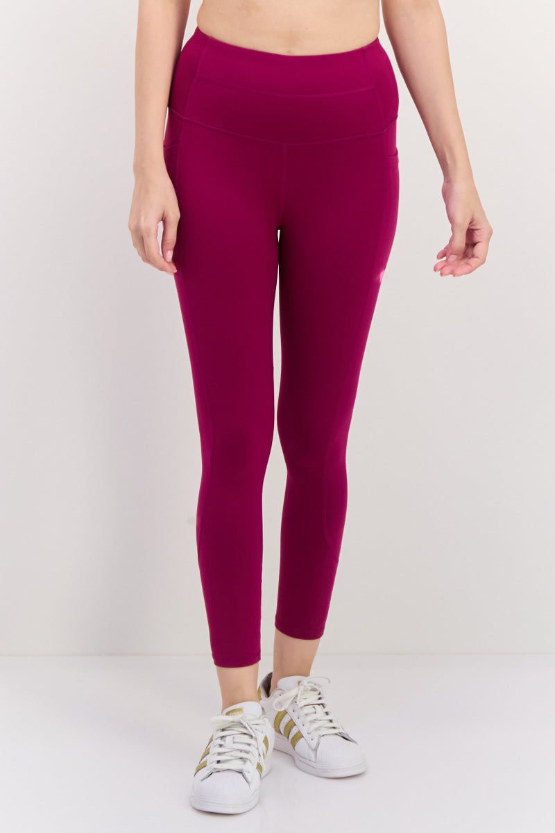 SKECHERS Women Sportswear Fit Solid Training Leggings, Purple - Image 1
