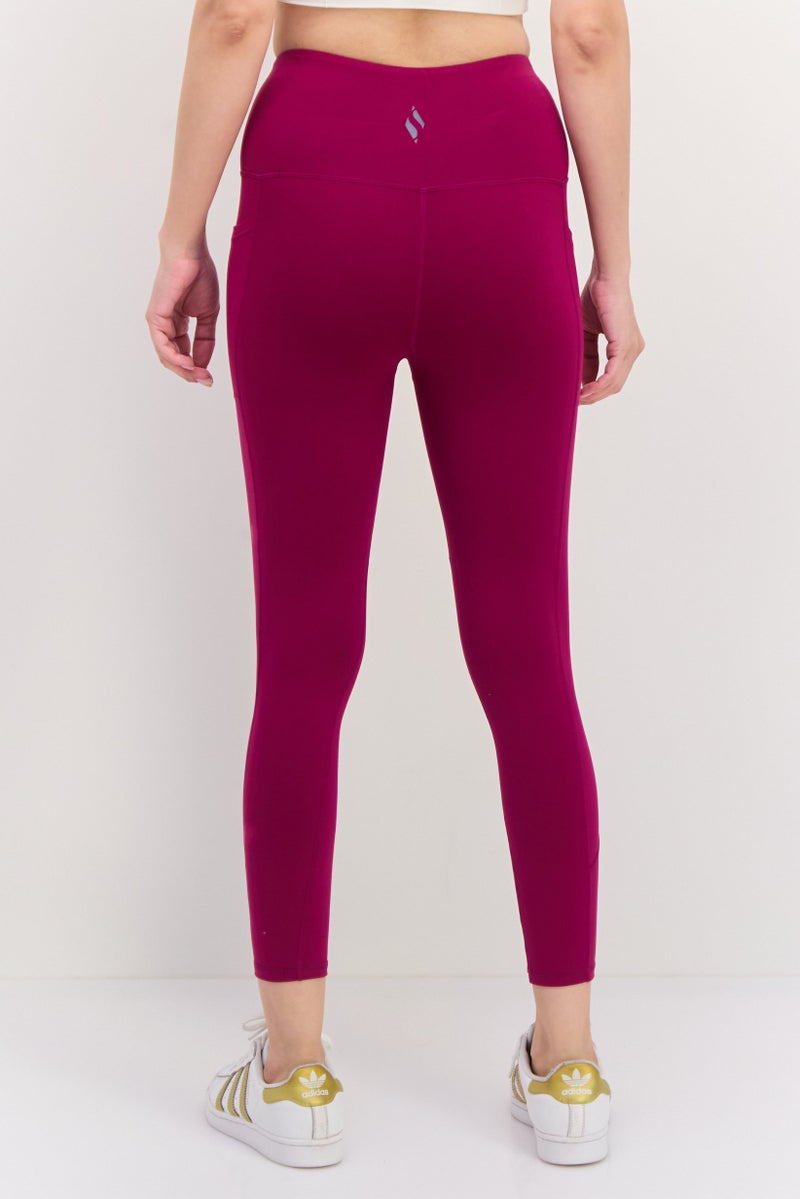 SKECHERS Women Sportswear Fit Solid Training Leggings, Purple - Image 2