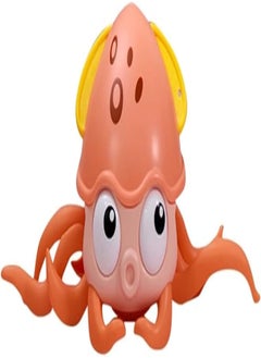 Cartoon Bath Toys Octopus Clockwork Mini Cute Swim Learning to Walk Baby Bathtub Toys Infant Water Land Classic Toy for Children (Octopus Red)