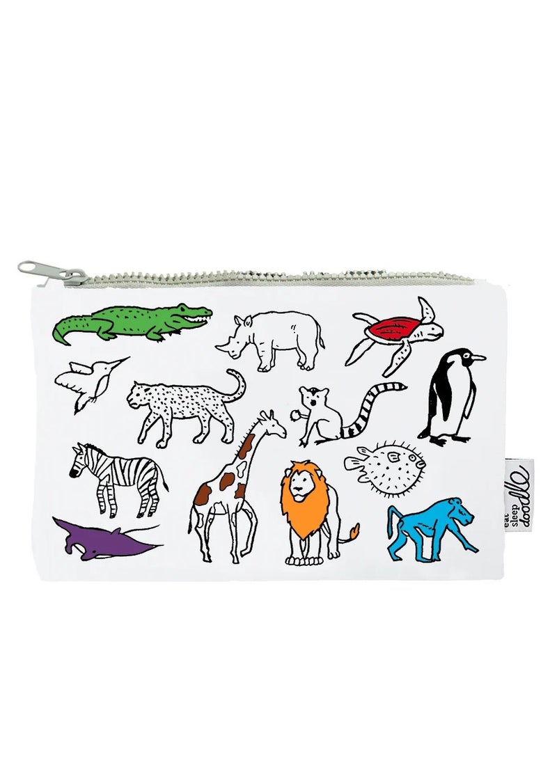 eatsleepdoodle Coloring Pencil Case, World Map  - Image 2