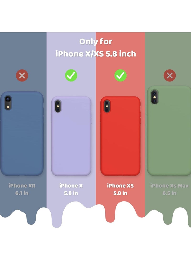 DUSALA iPhone X Case, iPhone XS Case,  Liquid Silicone Phone Case for iPhone X / XS 5.8 Inch, Colorful Silky-Soft Protective Cover (Red) - Image 5