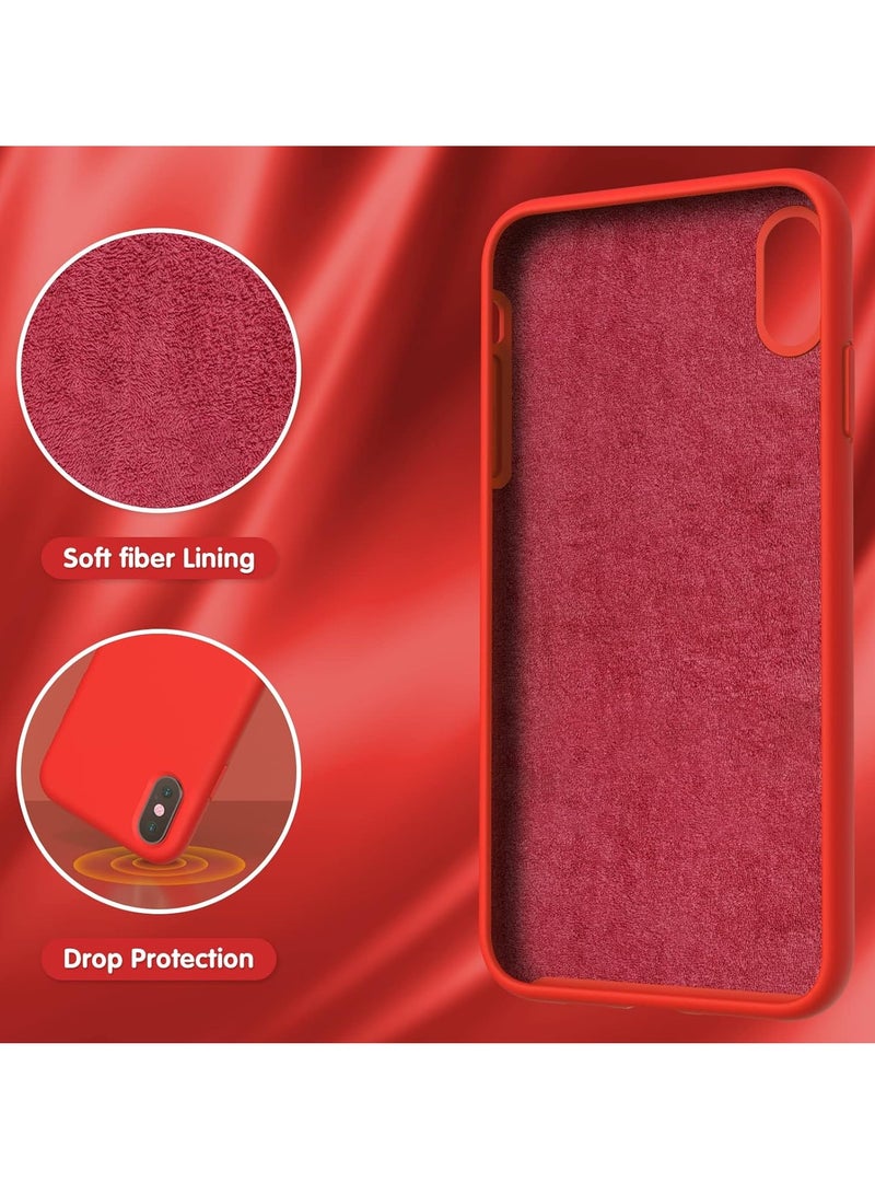 DUSALA iPhone X Case, iPhone XS Case,  Liquid Silicone Phone Case for iPhone X / XS 5.8 Inch, Colorful Silky-Soft Protective Cover (Red) - Image 3