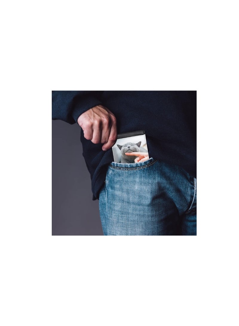 Kalon 2 Pieces Sublimation WHITE and Read Wallet  Heat Transfer Printing Wallet   For Men and Women Card Holder, Office Work Travel, Birthday Gift  - Image 2