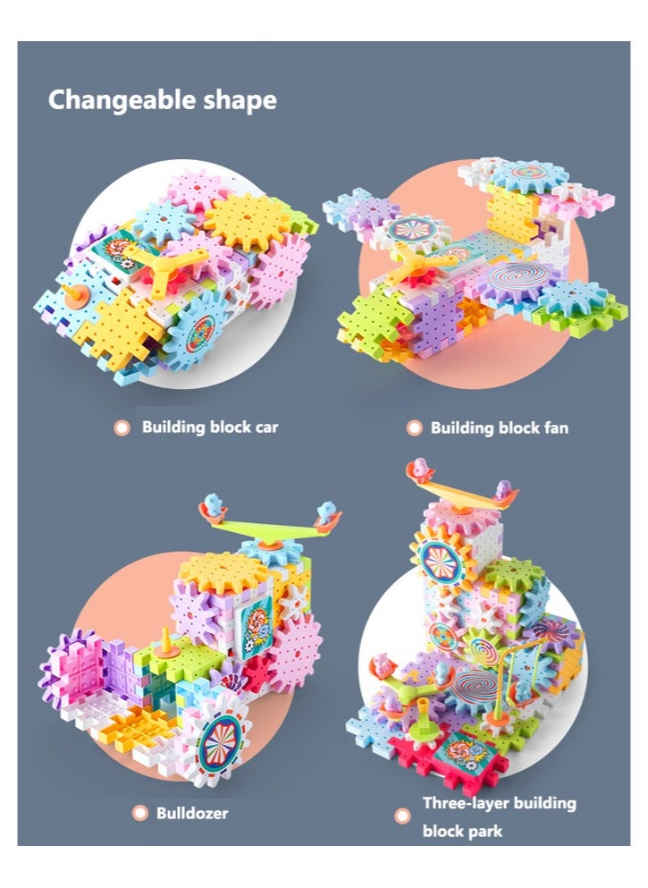 REACLOUD Variety building blocks toy large gear electric building block set  - Image 5