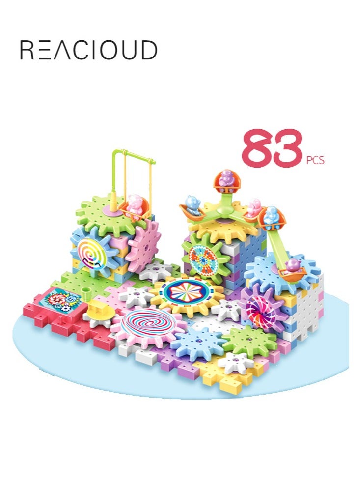 REACLOUD Variety building blocks toy large gear electric building block set  - Image 2