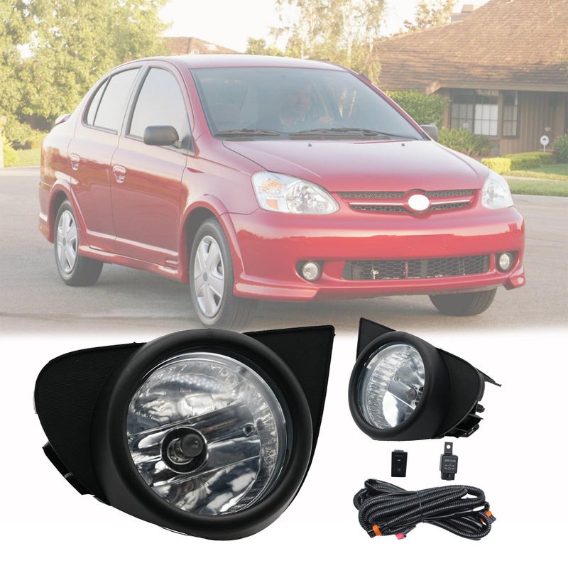LEVANLIGHT Fog Light Driving Fog Lights Lamps For Toyota Echo 2003 2004 2005 with 9006 12V 35W Halogen Bulbs Wiring Harness Kit 8122152070 8121152070