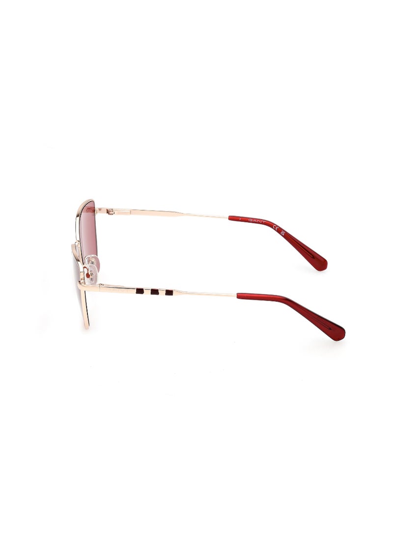GANT - Women's UV Protection Cat Eye Shape Metal Sunglasses GA0001228S55 - Lens Size: 55 Mm - Shiny Rose Gold - Image 1