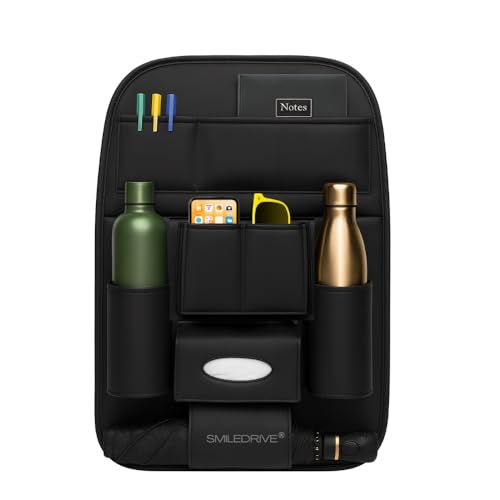 SMILEDRIVE® Car Back Seat Organizer–Premium Universal Rear Storage | Multi-Pocket Bottle & Tissue Holders Easy Install - Image 2