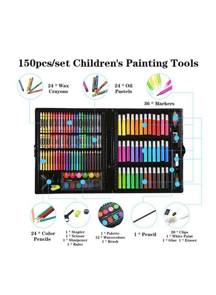 مجموعة الرسم للأطفال من 150 قطعة متعدد الألوان - Image 2