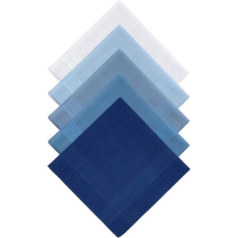 100% Pure Cotton Handkerchiefs with Stiching Assorted Color - Image 1