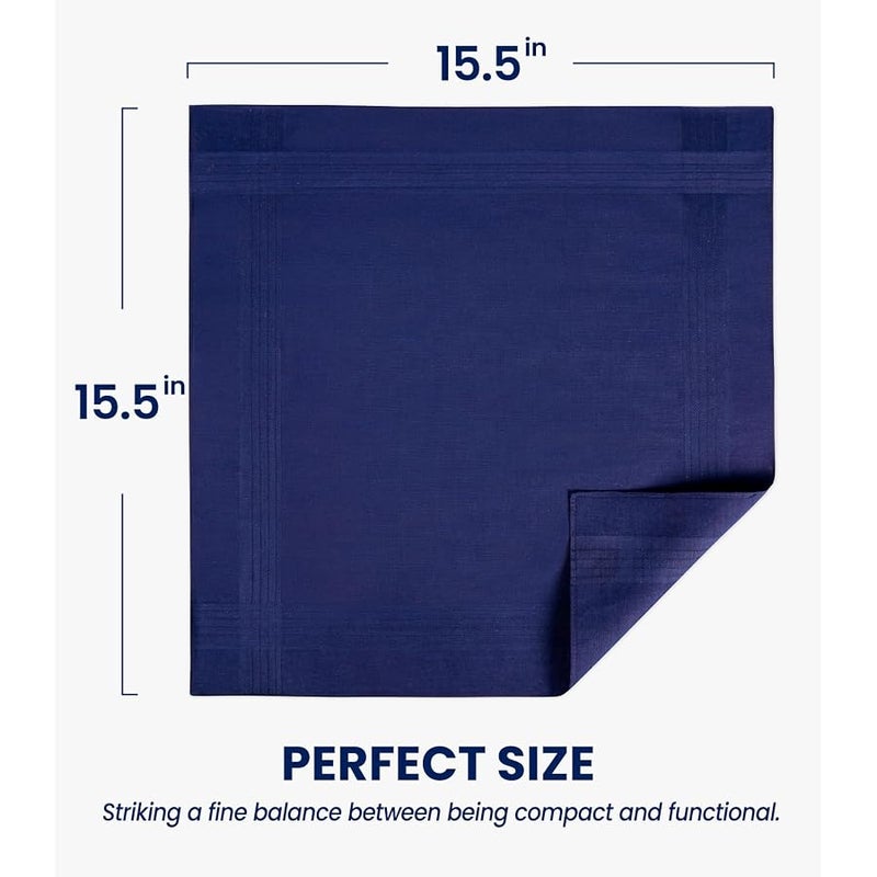 100% Pure Cotton Handkerchiefs with Stiching Assorted Color - Image 5
