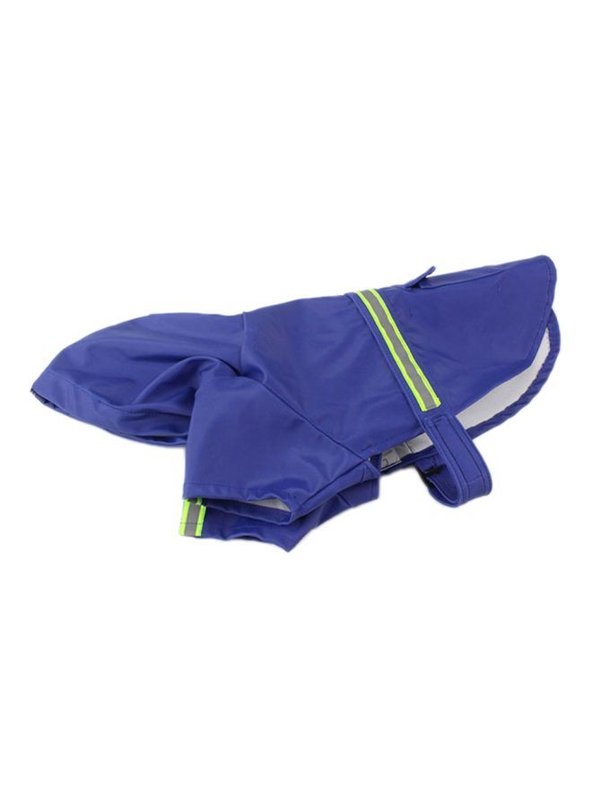 NIBEMINENT PU Reflective Stripe Dog Raincoat Jacket Blue/Grey/Green 36centimeter - Image 1