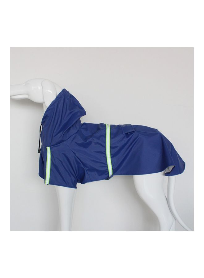 NIBEMINENT PU Reflective Stripe Dog Raincoat Jacket Blue/Grey/Green 36centimeter - Image 2