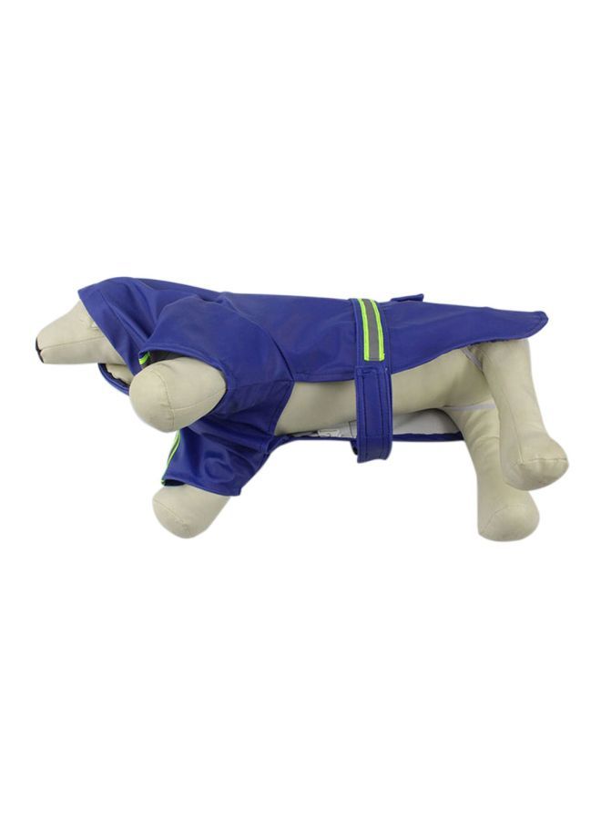 NIBEMINENT PU Reflective Stripe Dog Raincoat Jacket Blue/Grey/Green 36centimeter - Image 3