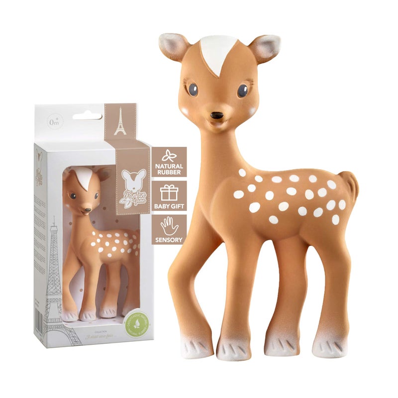 Sophie la girafe Fanfan The Fawn | Teether Friend to Sophie la girafe | Natural Rubber | Designed for Teething Babies | Awaken All 5 Senses | Easy to Clean - Image 1