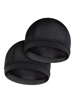 2Pcs Wave Cap for Men Silky Stocking Caps for 360 540 720 Waves Satin Silk Durag Good Compression Wave Caps Shower Cap Bath Accessories Men's Skullies Beanies