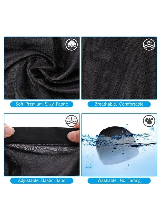 Molain - 2Pcs Wave Cap for Men Silky Stocking Caps for 360 540 720 Waves Satin Silk Durag Good Compression Wave Caps Shower Cap Bath Accessories Men's Skullies Beanies - Image 1