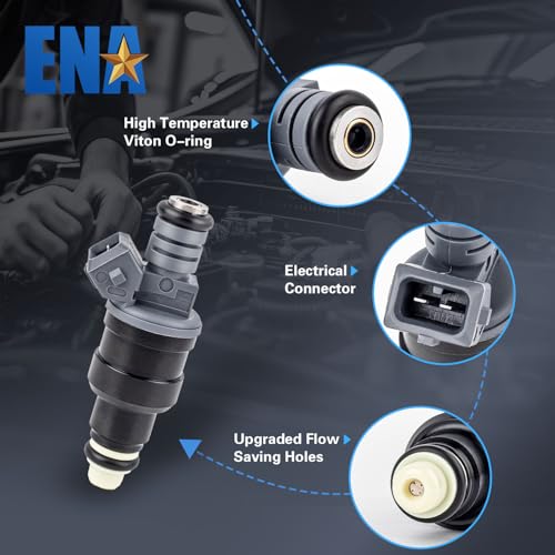 ENA 4 Holes Fuel Injectors Compatible with Ford Ranger Mazda B3000 30L V6 1999 2000 Replacement for FJ305 8001308N 01G503B XL5Z9F593AA FJ10537 CM4889 89052835 MP50057 ZZP413250 Set of 6 - Image 3