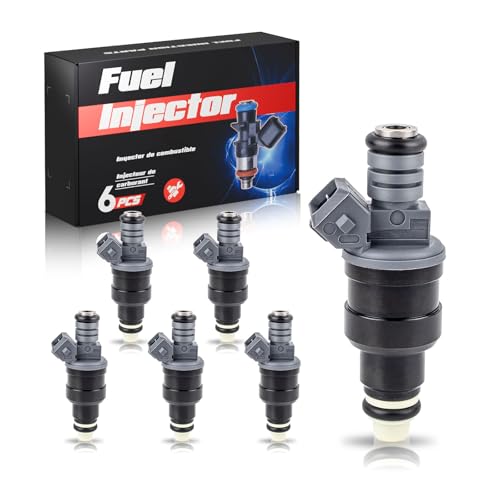 ENA 4 Holes Fuel Injectors Compatible with Ford Ranger Mazda B3000 30L V6 1999 2000 Replacement for FJ305 8001308N 01G503B XL5Z9F593AA FJ10537 CM4889 89052835 MP50057 ZZP413250 Set of 6 - Image 1