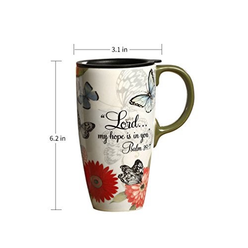 Topadorn 17 OZ. Ceramic Coffee Mug Travel Cup with Handle Sealed Lid and Color Box - Image 3