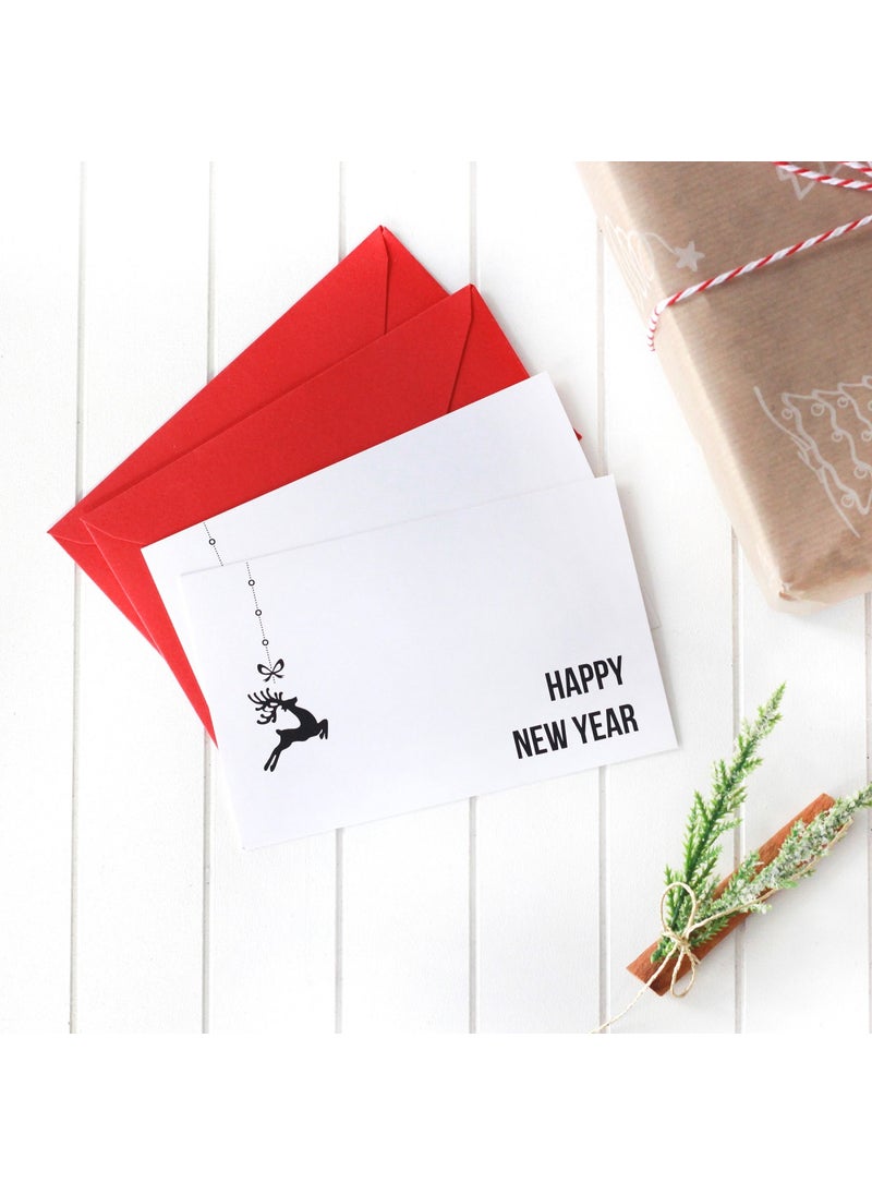 Bimotif - New Year's card set with envelope, Happy New Year 2 pieces - Image 1