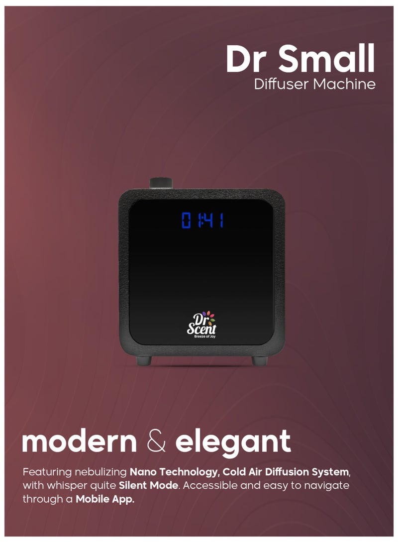 Dr.Small Diffuser  - Essential Oil Machine (Black) +Fragrance Oil Bottle170ml