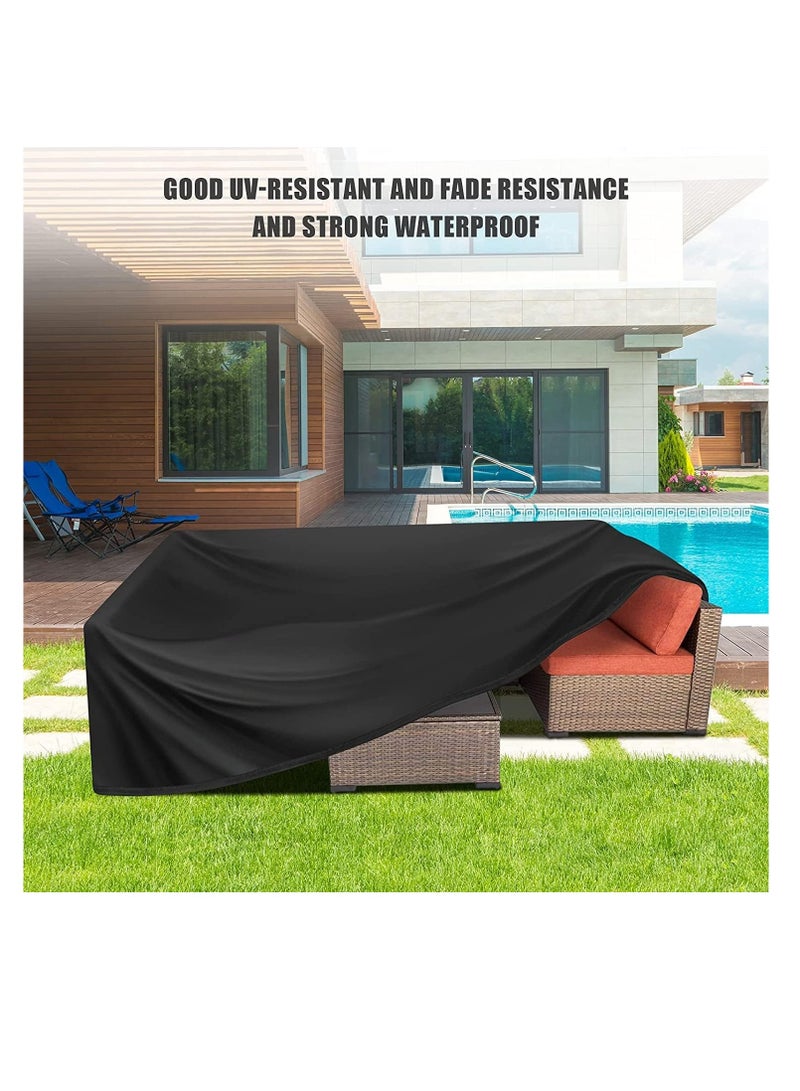 Premify Waterproof Outdoor Furniture Cover XL 315cm x 160cm x 74cm, Premium Quality Patio Furniture Covers Dust Proof Anti-UV Heavy Duty Durable Sofa Sectional Table & Chair Cover Large - Image 4