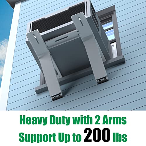 Forestchill Window Air Conditioner Bracket, Heavy Duty Window AC Support Bracket with 2 Arms, Universal Fit 5,000 to 22,000 BTU Window AC Units, Up to 200 lbs - Image 3