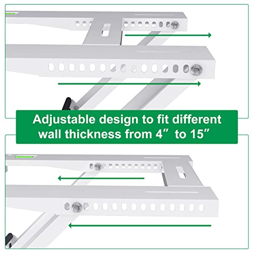 Forestchill Window Air Conditioner Bracket, Heavy Duty Window AC Support Bracket with 2 Arms, Universal Fit 5,000 to 22,000 BTU Window AC Units, Up to 200 lbs - Image 4