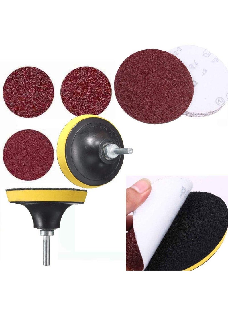 EXCEL IMPEX - EXCEL IMPEX PolishingSanding HookandLoop Backup with M10 SpindleAdaptorLock Nut for Drill Machine 4 and 5 Inches - Image 1