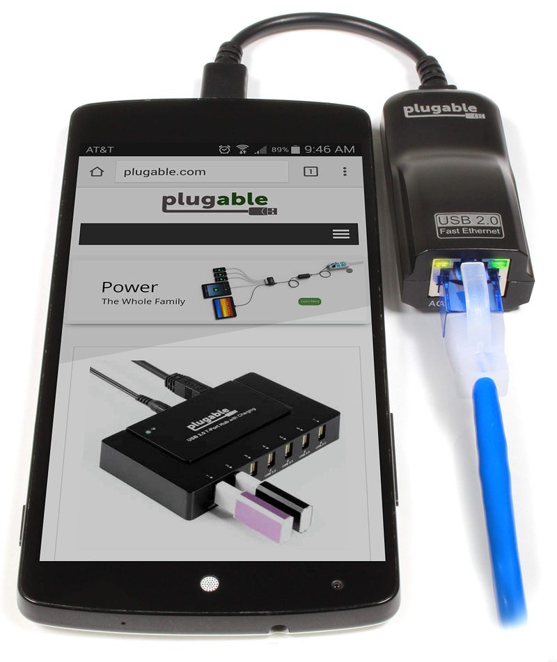 Plugable Plugable USB 2.0 OTG Micro-B to 100Mbps Fast Ethernet Adapter Compatible with Windows Tablets, Raspberry Pi Zero, and Some Android Devices (ASIX AX88772A chipset).  - Image 4