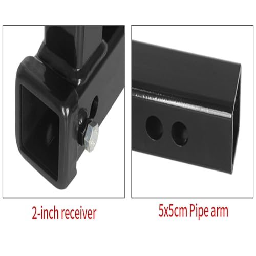 Keazet 2-Inch Heavy Duty Hitch Extension - 7500lbs Capacity, 6-Inch Rise/Drop, Solid Steel Shaft w/ 1 Hitch Pins & Anti-Rust Nut Kit (Fits 2" Receiver, Trucks/SUVs) - Image 4