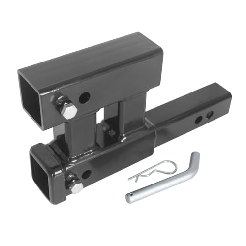 Keazet 2-Inch Heavy Duty Hitch Extension - 7500lbs Capacity, 6-Inch Rise/Drop, Solid Steel Shaft w/ 1 Hitch Pins & Anti-Rust Nut Kit (Fits 2" Receiver, Trucks/SUVs) - Image 1