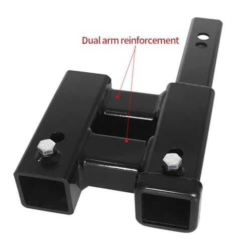 Keazet 2-Inch Heavy Duty Hitch Extension - 7500lbs Capacity, 6-Inch Rise/Drop, Solid Steel Shaft w/ 1 Hitch Pins & Anti-Rust Nut Kit (Fits 2" Receiver, Trucks/SUVs) - Image 3