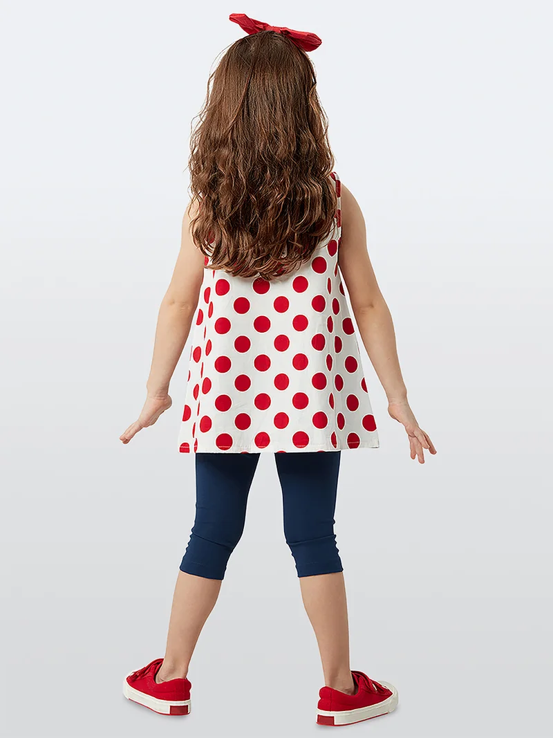 دينوكيدس طقم تونيك منقط بالزنبق