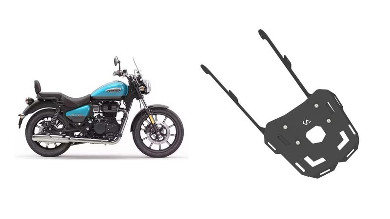 Auto Infinity Top Rack Compatible with R-E Meteor (Backrest Extender Not Required for Latest Bike Model) (Black, Pack of 1) - Image 1