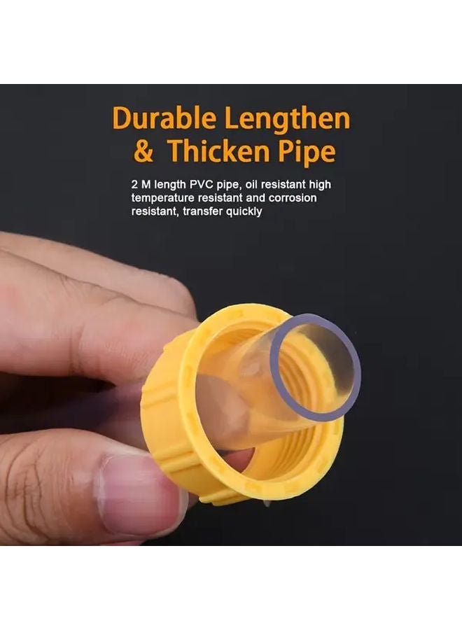 Yellow Hand Pump For Diesel Petrol And Water Portable Fuel Transfer Emergency Hose - Image 5