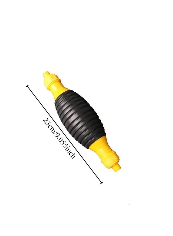 Yellow Hand Pump For Diesel Petrol And Water Portable Fuel Transfer Emergency Hose - Image 3