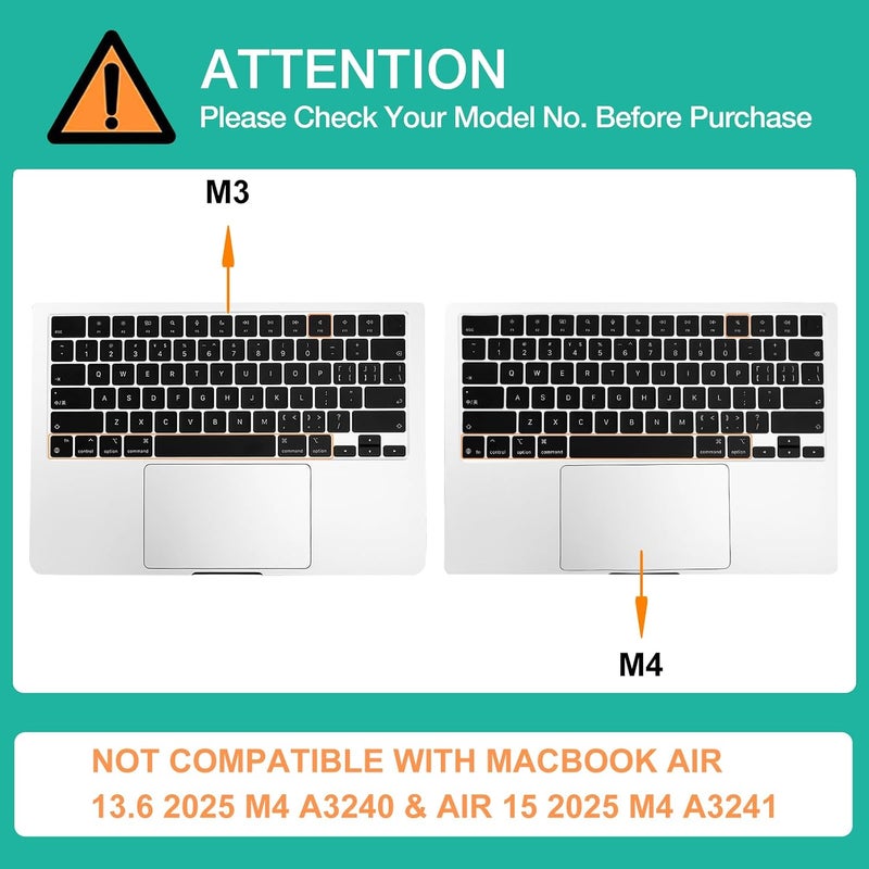 MOSISO Keyboard Skin for MacBook Air 15 inch and Pro 14/16, Imperial Purple - Image 5