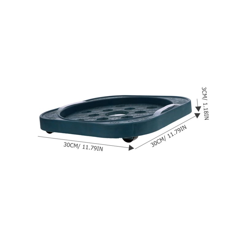 Portable Tank Holder With Tray Smooth Rolling Wheels Heavy Duty Base Black - Image 5