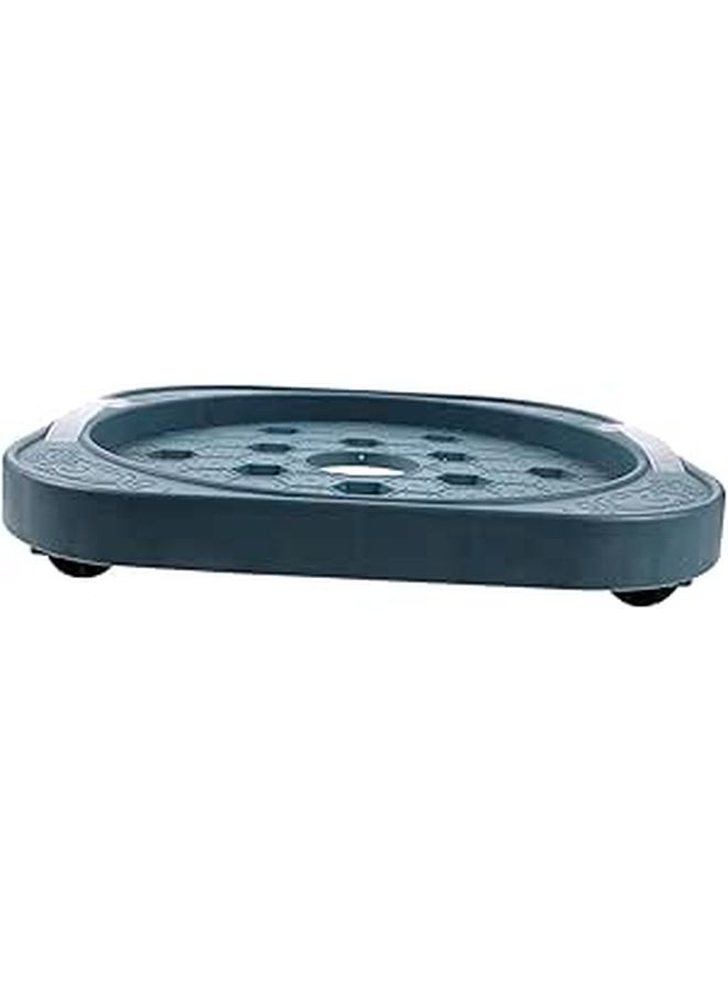 Portable Tank Holder With Tray Smooth Rolling Wheels Heavy Duty Base Black - Image 1