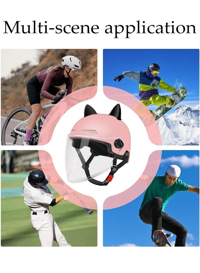 DUNISO Electric Scooter Helmet,Adjustable Riding Bike Helmet,Drop Resistant Half Scooter Helmets,with Visor,Highly Protective Shock Absorbing,for Adult Riding Biking Motorcycle Bicycle Skateboard Scooter - Image 3